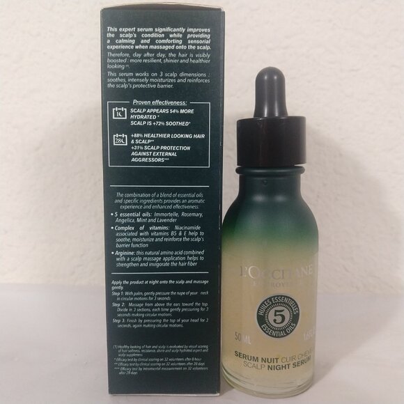 L'Occitane Hair Scalp Night Serum 50 ml NIB - Picture 3 of 9